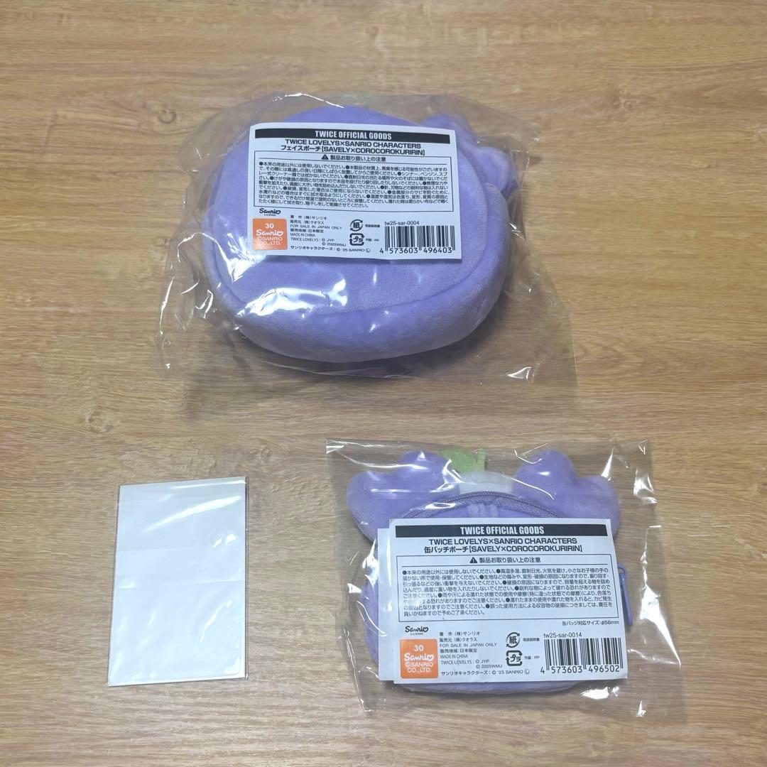 TWICE サナ コロコロクリリン　フェイス　缶バッチポーチ　トレカ　3点