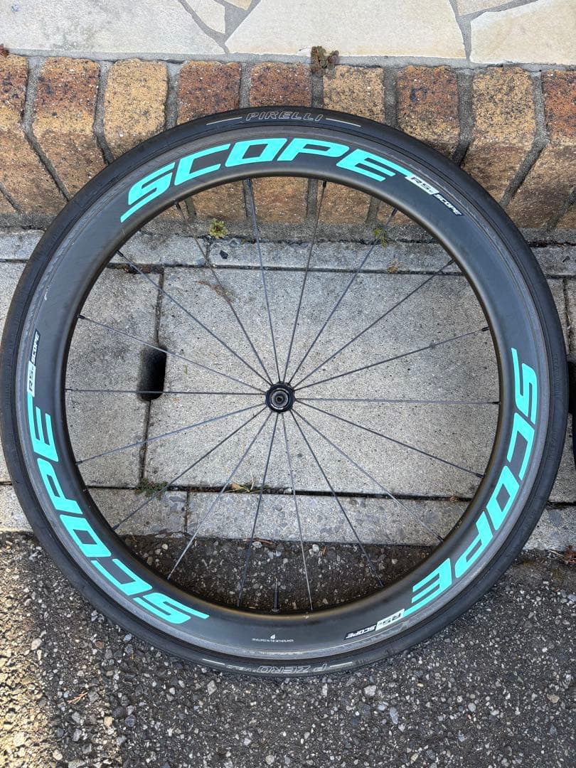 scope r5c リムブレーキ　チェレステ 前後セット