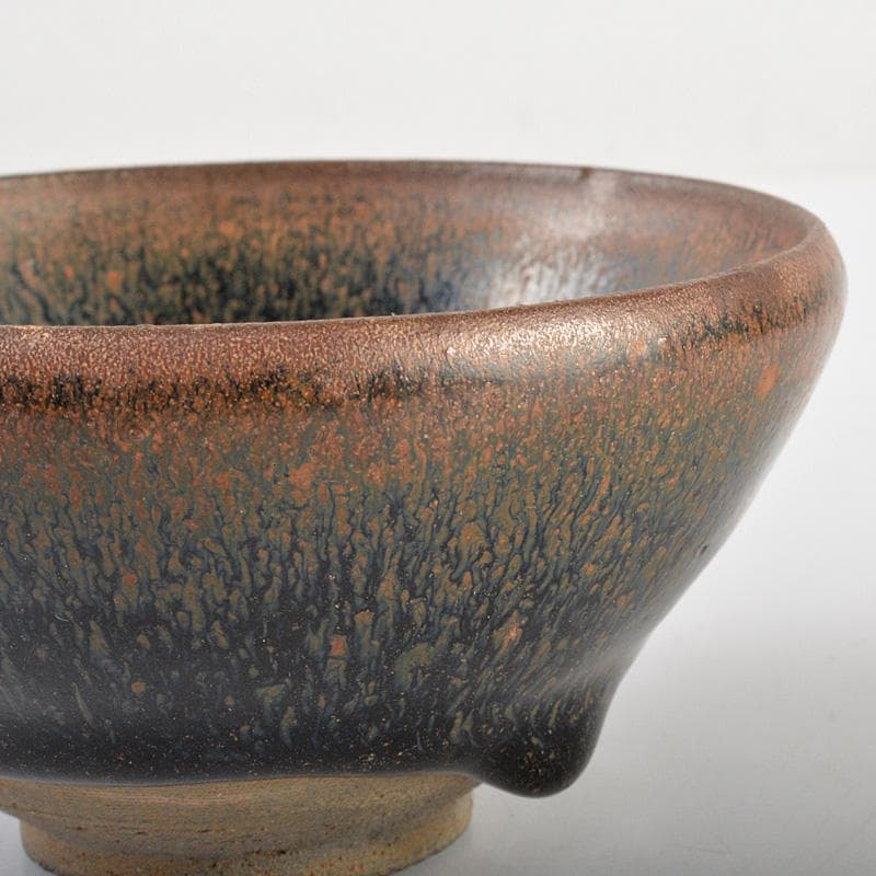 中国　南宋　建窯　禾目天目茶碗　煎茶碗　桐箱付　V　R5884