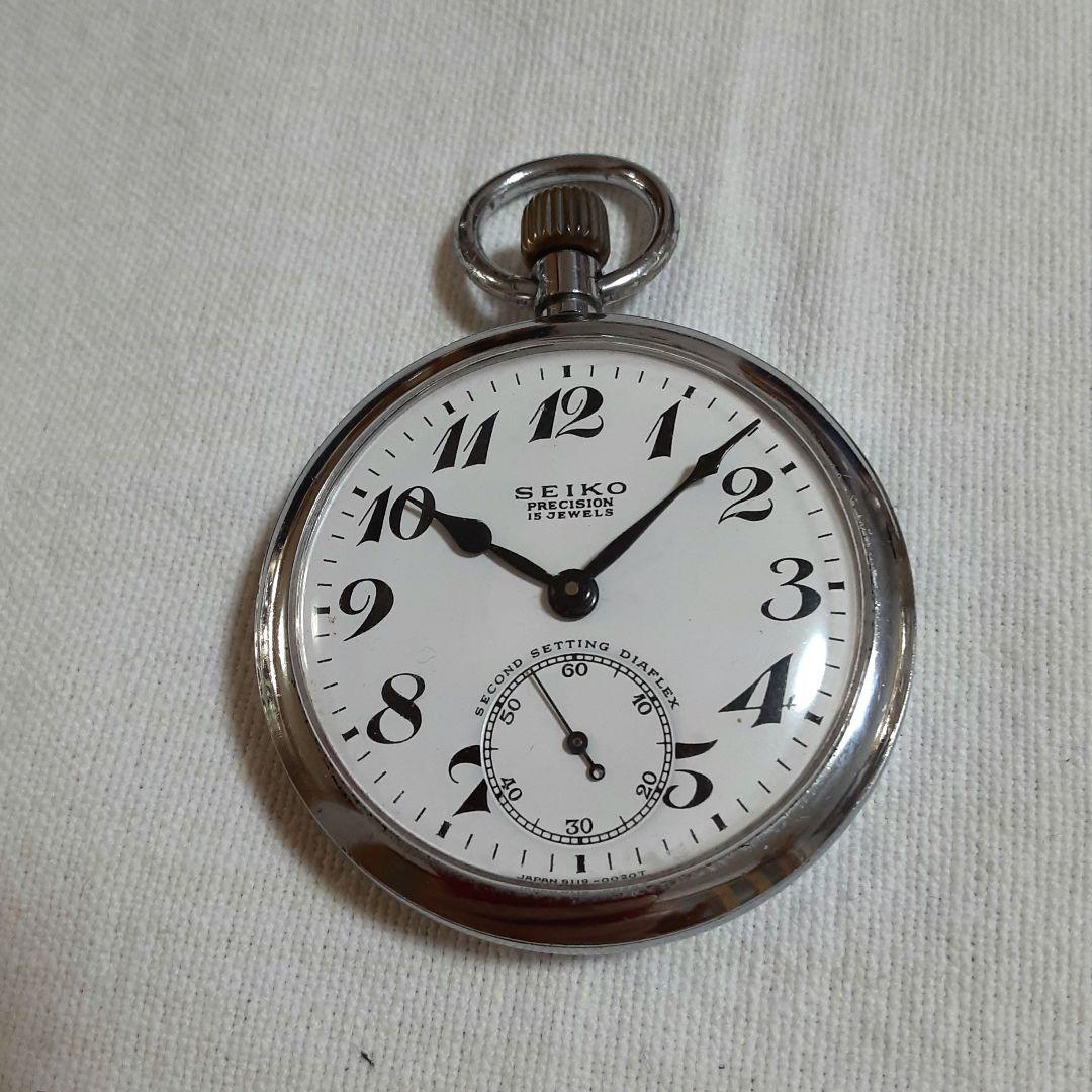 稼働品　SEIKO PRECISION 昭和43年懐中時計15 JEWELS