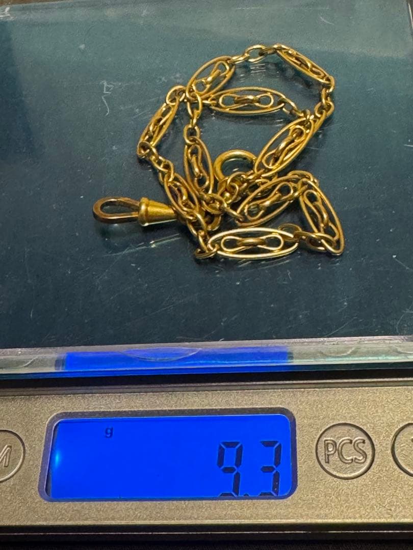 フランス　アンティーク　金バリ　立体感あるチェーン②