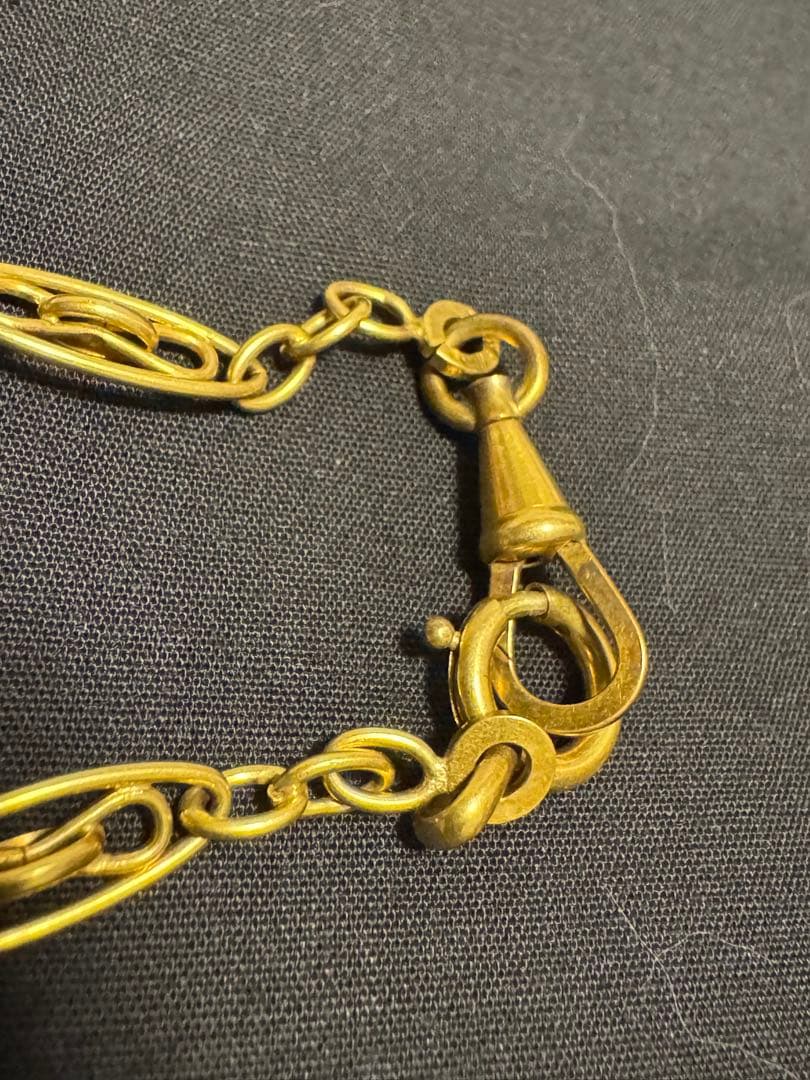 フランス　アンティーク　金バリ　立体感あるチェーン②