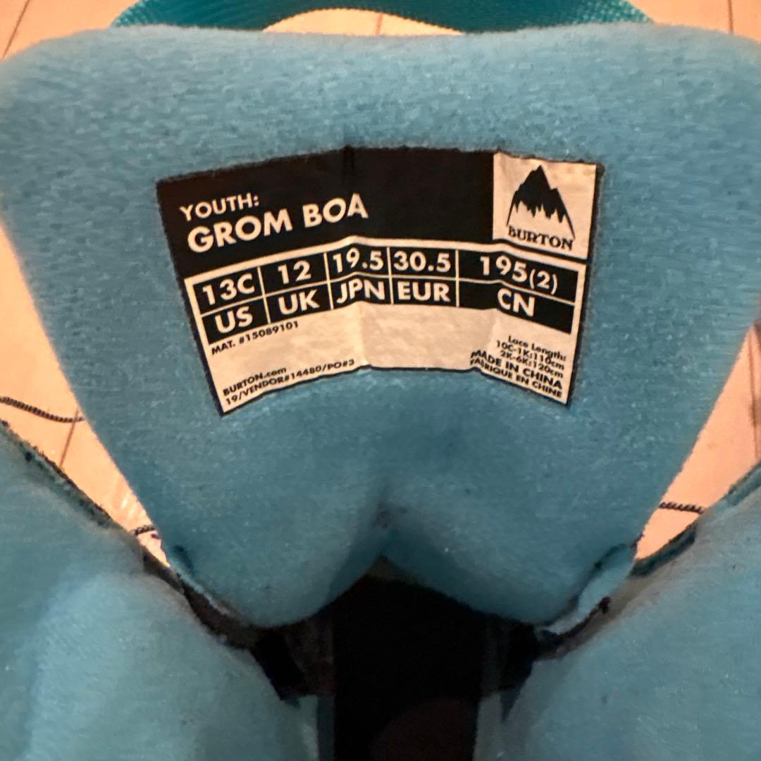 Burton GROM BOA 子ども用スノーボードブーツ 13C