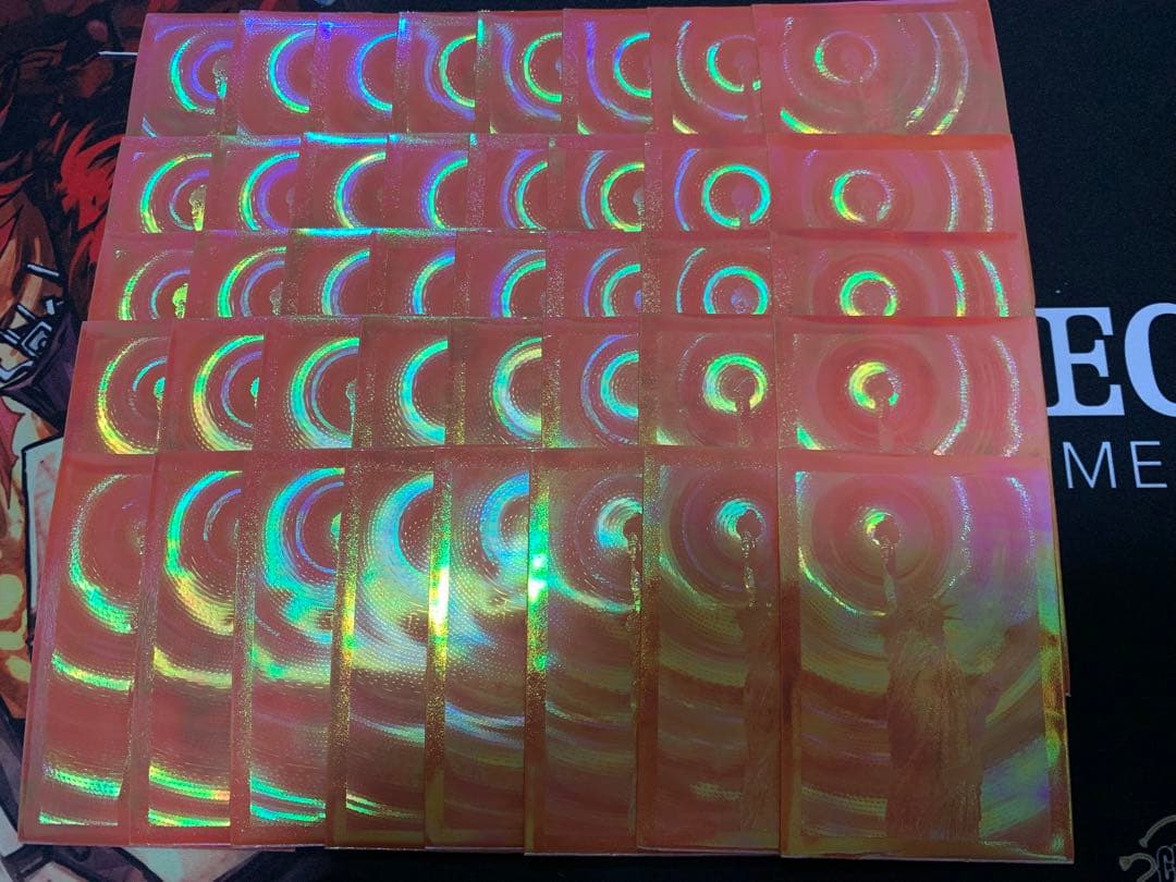 追跡あり　自由の女神　スリーブ　40枚　KMC スーパープリズム　オレンジ