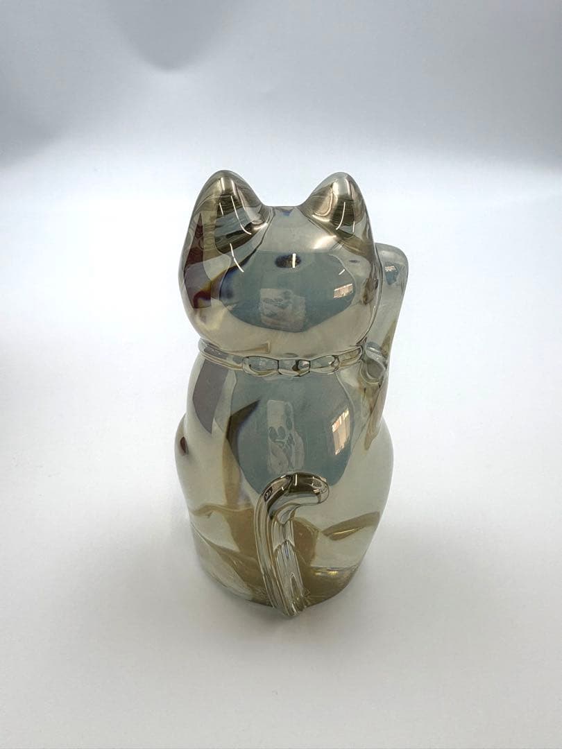 【美品】Baccarat バカラ　まねき猫 クリスタル ガラス ゴールド　箱付