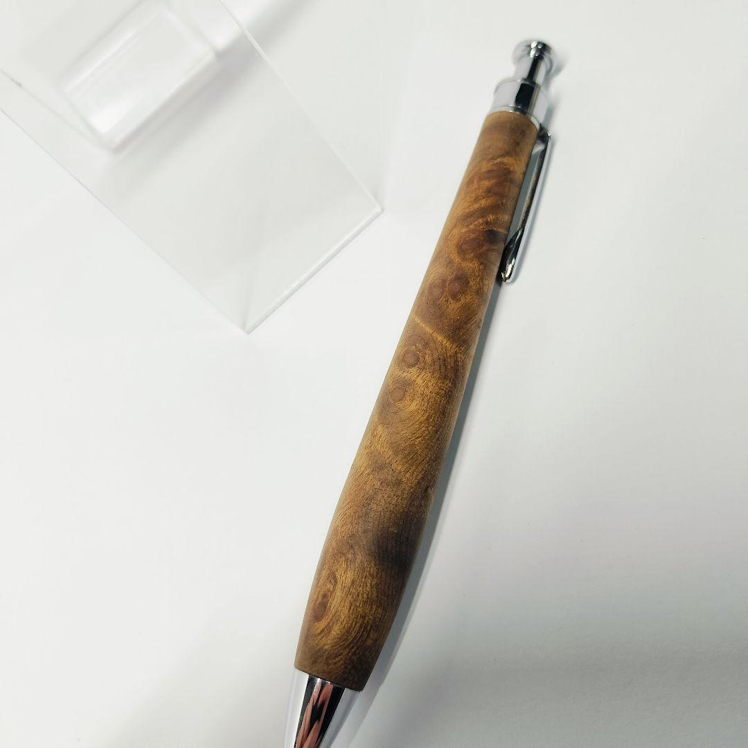 【極上杢】こぶた工房 マーブルウッド シャープペンシル クリップ傷なし