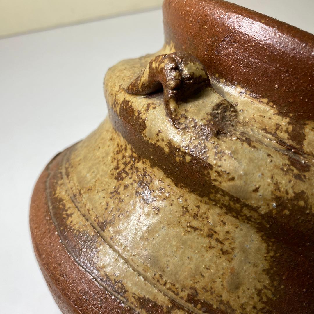 【茶道具】小西陶古造　備前水指（共箱）