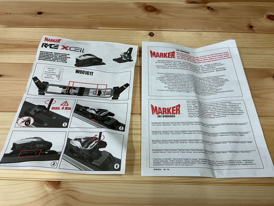 【新品未使用品】MARKER Race Xcell 18 アルペンビンディング