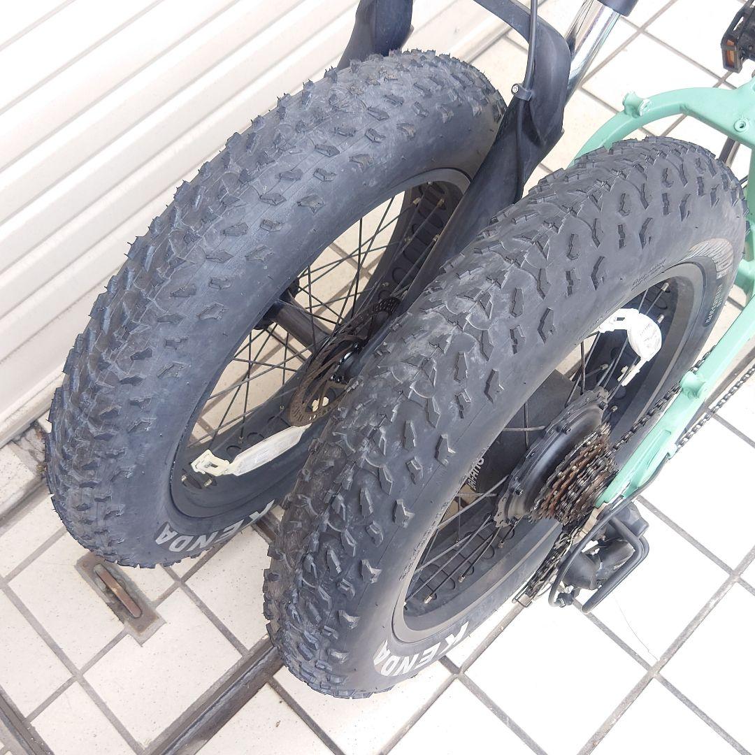 20インチ Fatバイク 電動アシスト 48km走行 1回充電 ファットバイク