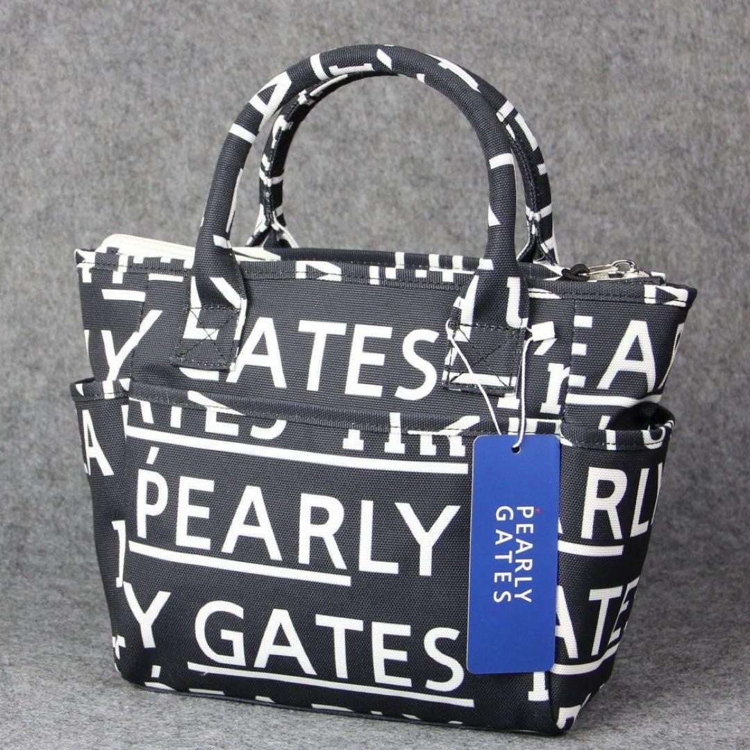 PEARLY GATES トートバッグ ブラック/ホワイト