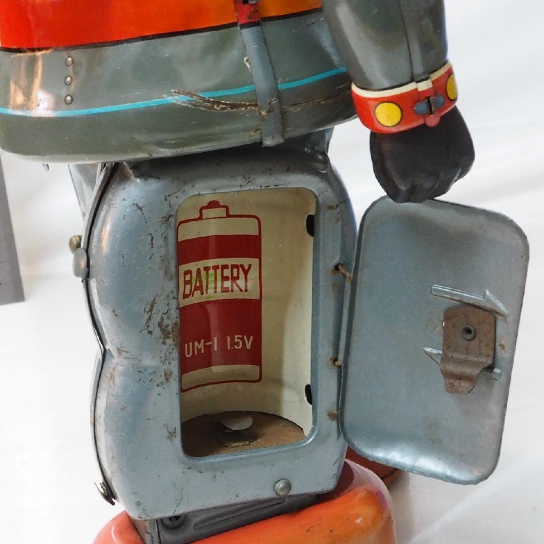 野村【鉄人28号 No.2 ブリキ電動歩行 動作不良】当時物TIN TOY 箱無