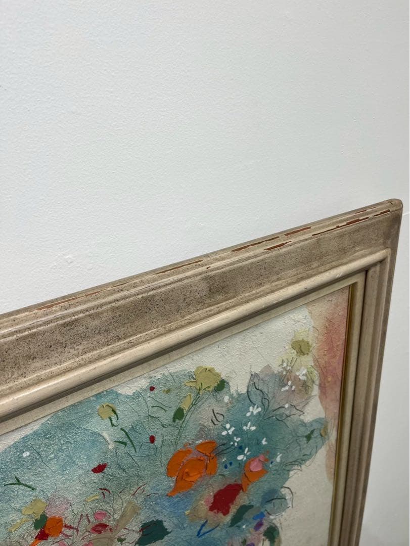 松井ヨシアキ「ブーケ」油彩 絵画 額装品