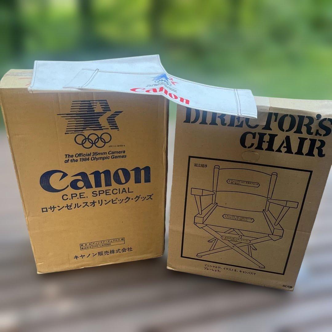 Canon ディレクターズチェア 木製 帆布　折りたたみ 1984年ロス五輪
