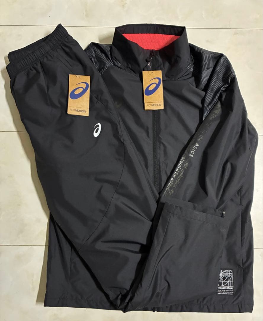 【新品】ASICS/裏トリコットグラフィックウインドブレーカージャケット/XL