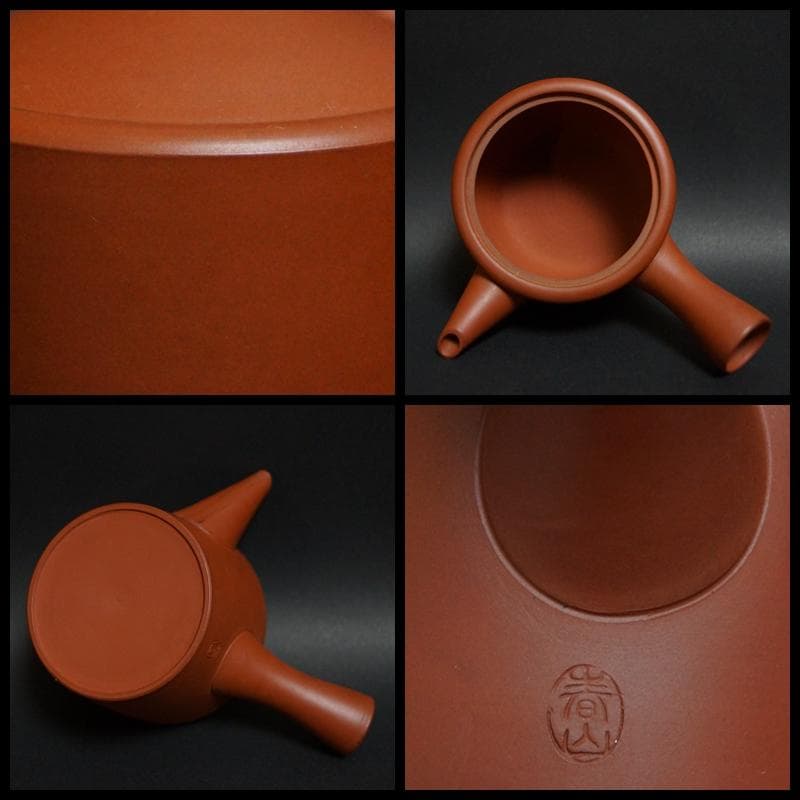 茶道具 常滑焼 春山造 朱泥横手急須二点セット 茶注 玉露