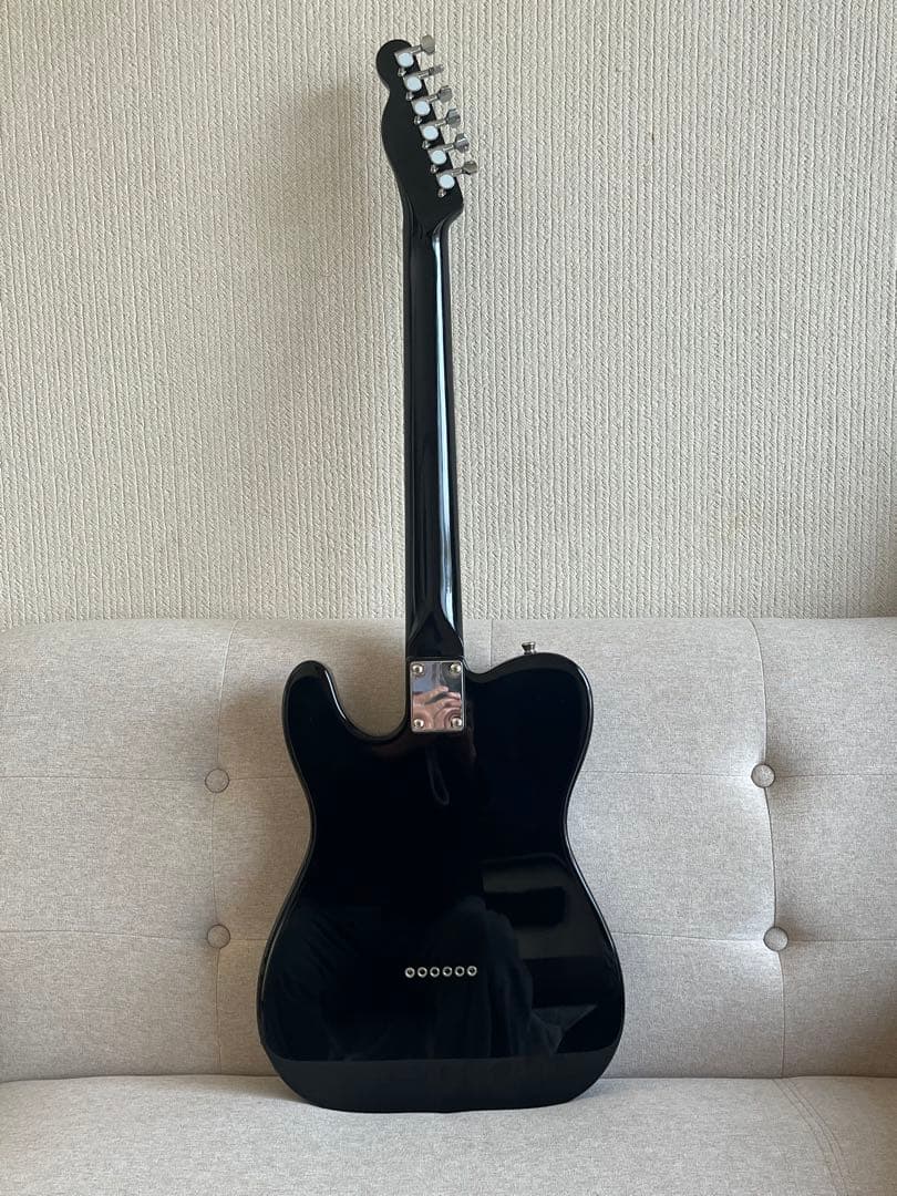 テレキャスタータイプ ブラック&シルバー　コンポギター