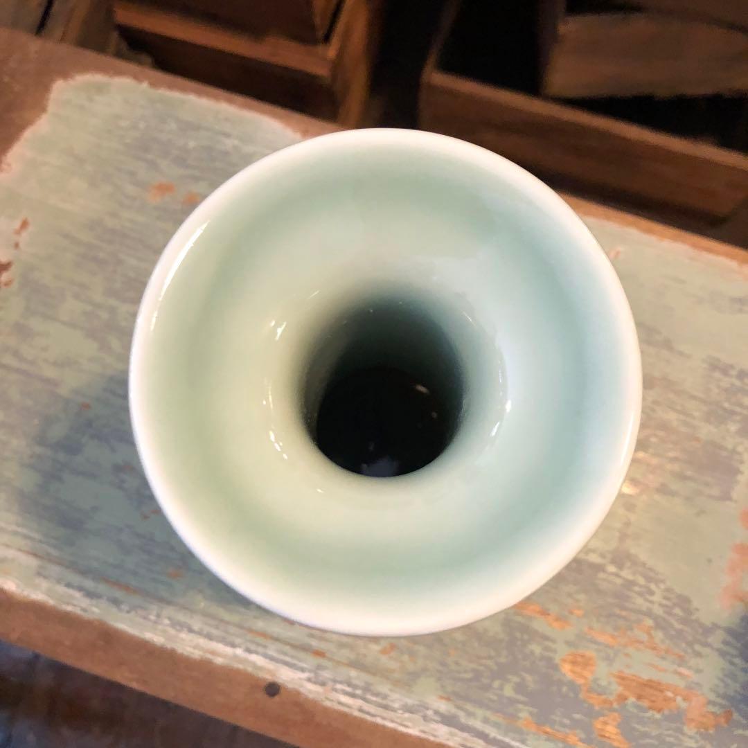 仿宋青磁鳳凰耳瓶 花瓶 共箱