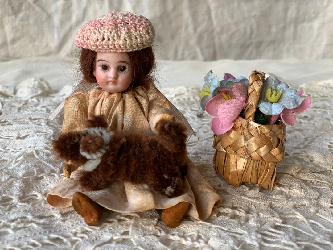 フランスアンティーク 希少 フレンチミニョネット ビスクドール