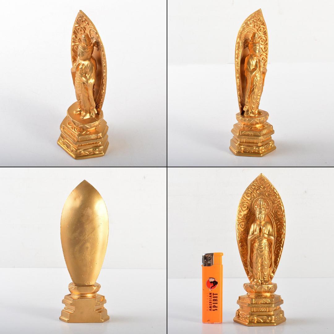 仏教美術　古銅鍍金　観音菩薩像　仏像　C　6041