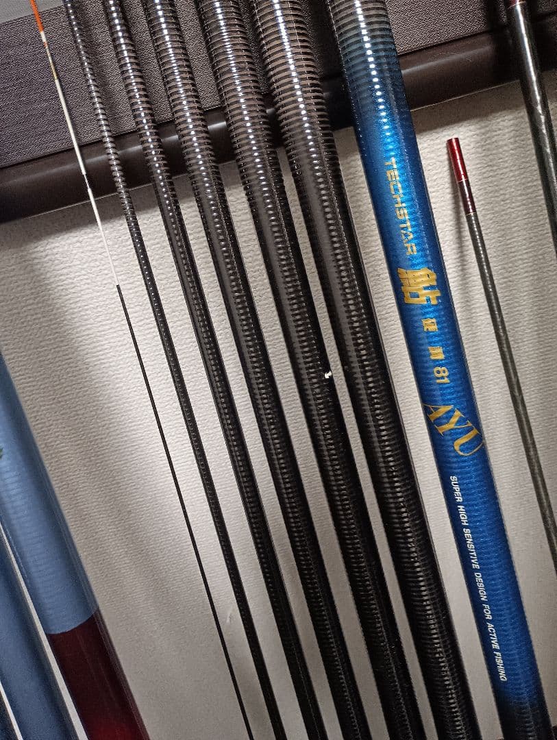 シマノ、リョービ、ダイワ鮎竿