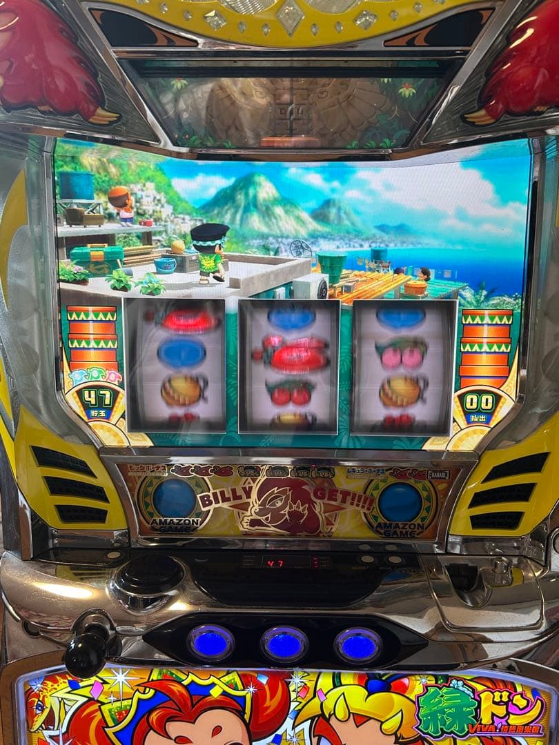 パチスロ実機　緑ドンviva情熱南米編