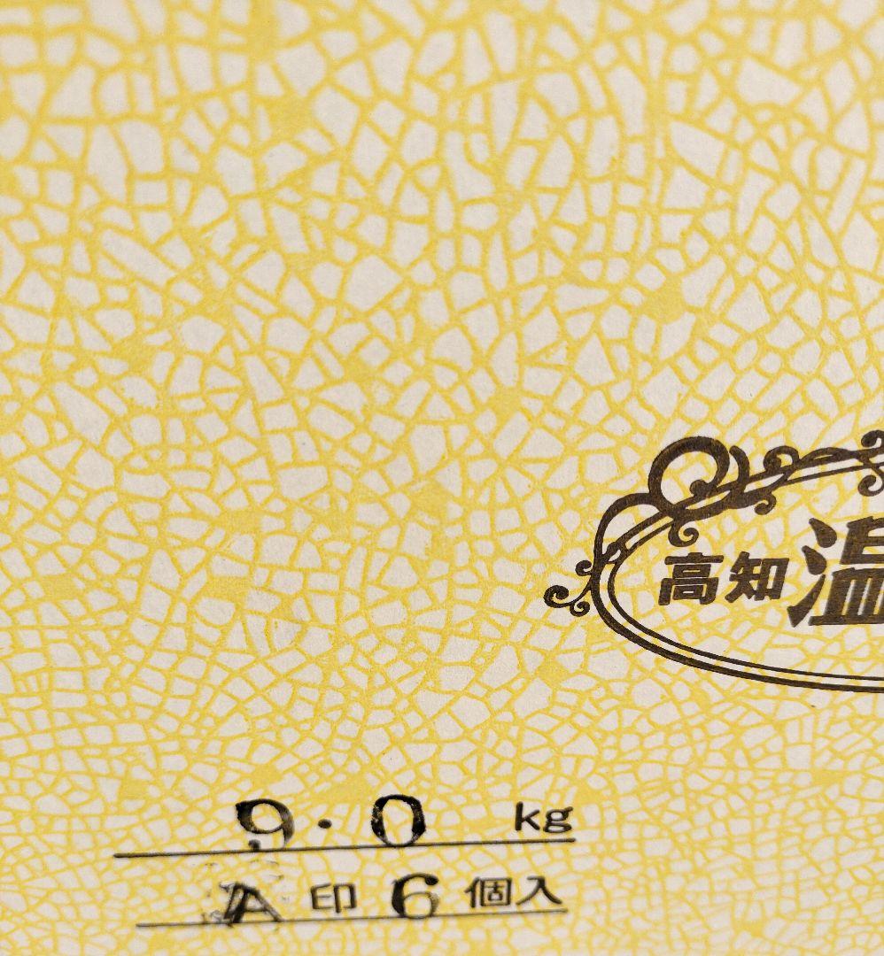 ぽ*れ様 最終　高知産　約９，０ｋｇ温室マスクメロン　６玉　A品　北海道沖縄発送
