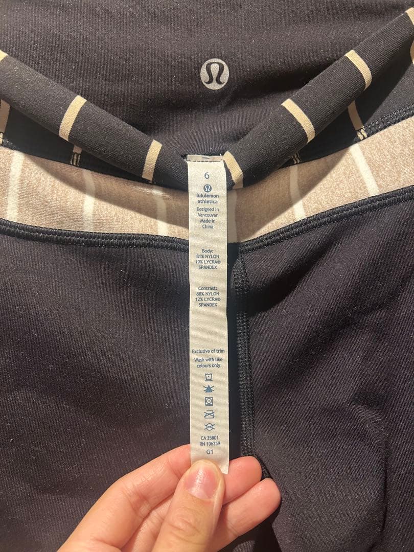 Lululemon Skinny Groove Pant サイズ6 黒