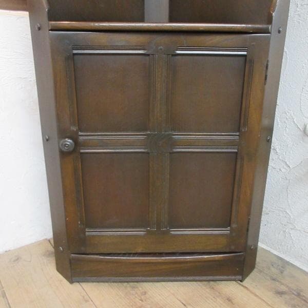 イギリス ビンテージ 家具 アーコール コーナーキャビネット 英国 6997d