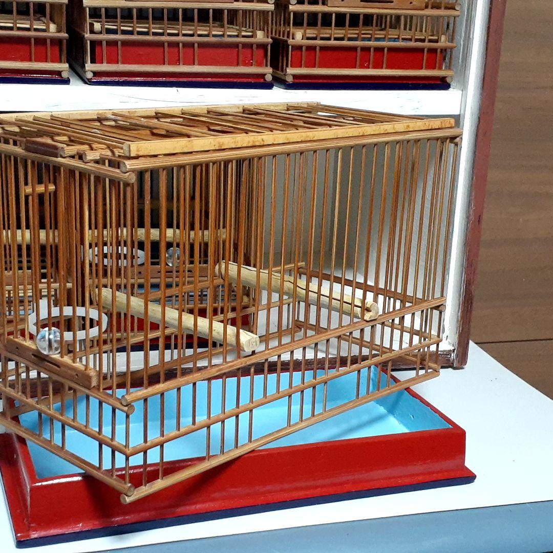 鳥籠六個　六羽桶セット