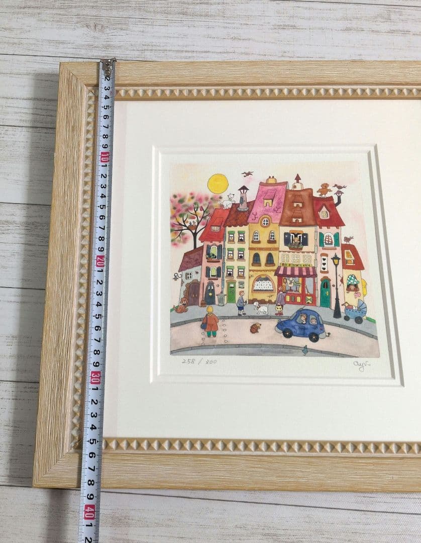 Clyv クリーブ版画「粋な町」258/300 鉛筆サイン　ジクレー フランス