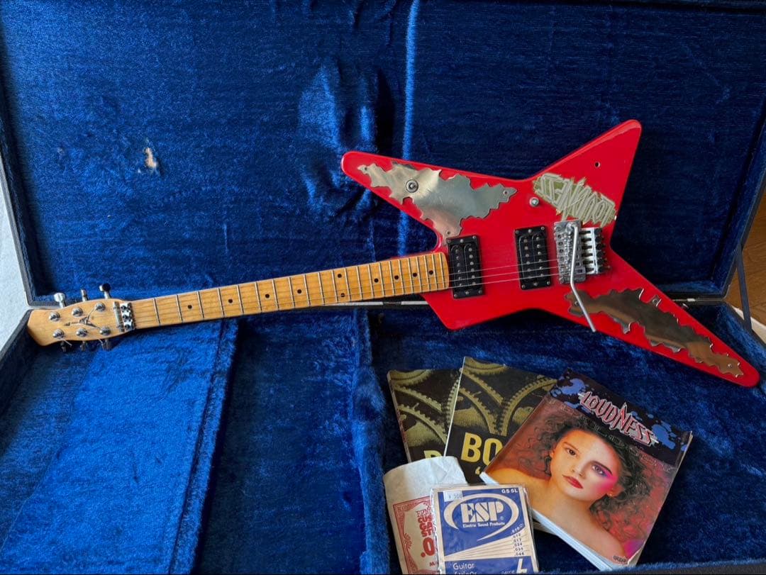 ZEP-IIエレキギター レッド/シルバー