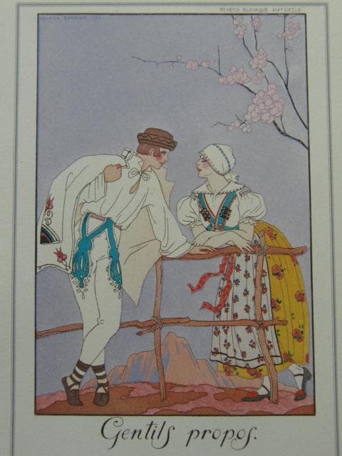 ジョルジュ・バルビエ、希少画集画・特殊紙、新品高級額装付