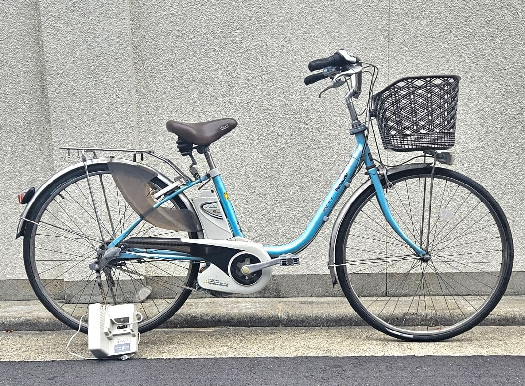 パナソニック♪電動アシスト自転車♪ViViきれいなターコイズ5Ah 長押し5点灯