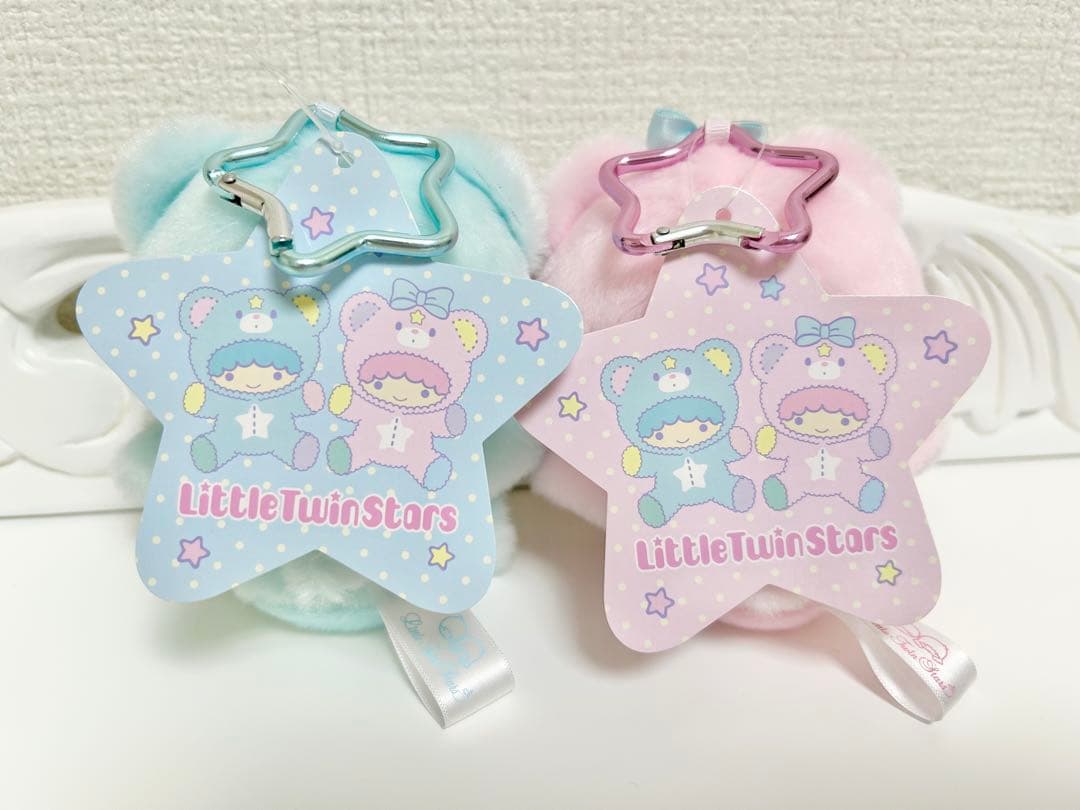 キキララ マスコットキーホルダー パフポフ サンリオ ぬいぐるみ ラブブ風