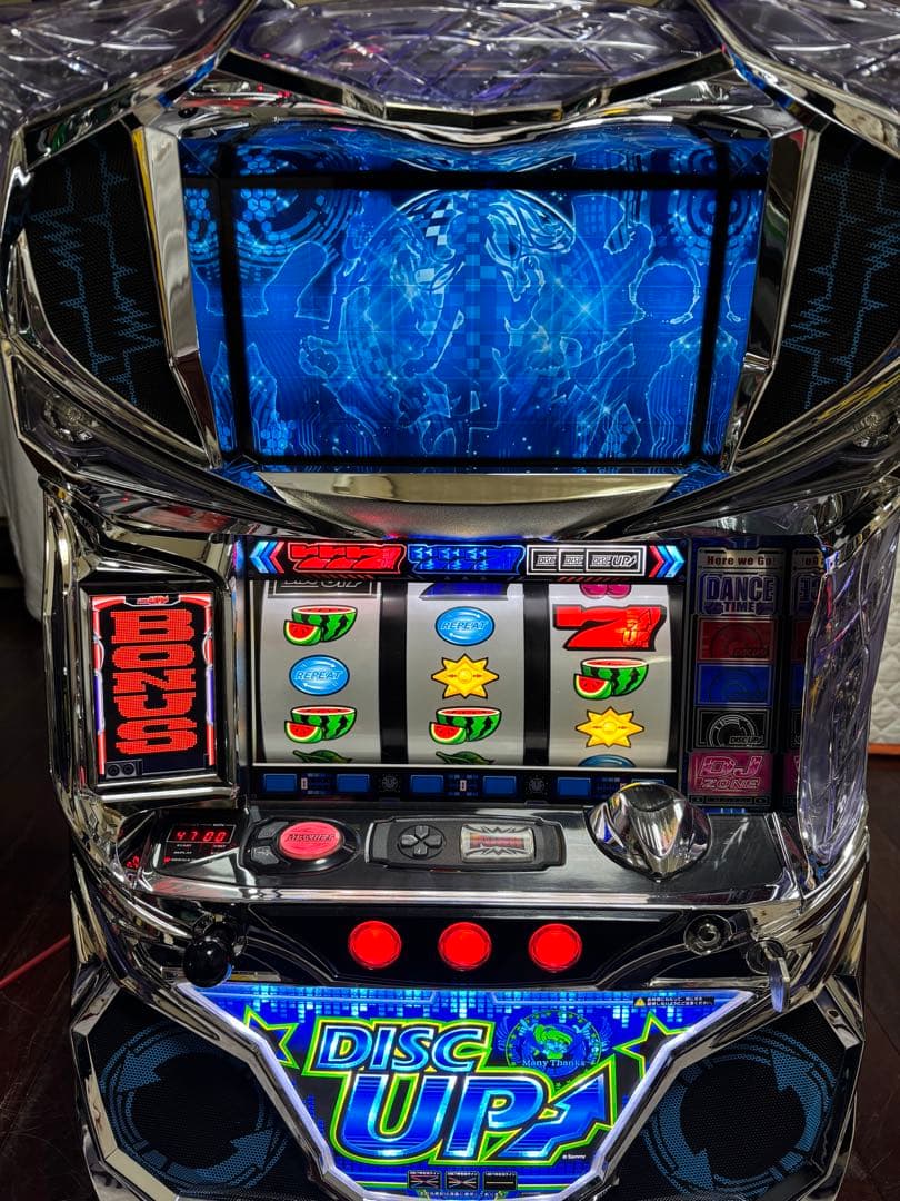 【送料無料】名機！ディスクアップ サミー 青パネル 静音仕様 不要機付