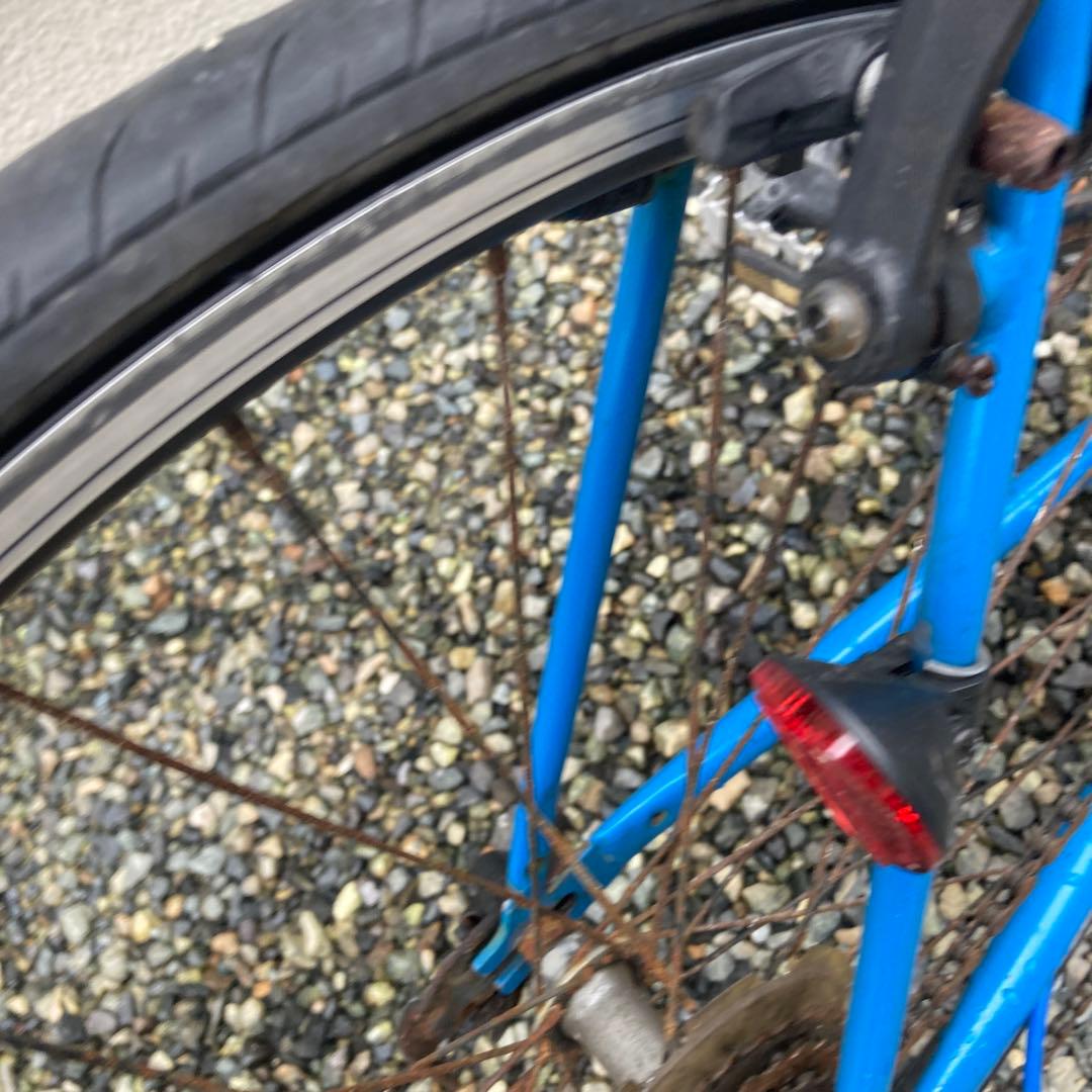 引取り限定　福岡　クロスバイク　700cc 27インチ　鮮やかなブルー　通勤通学