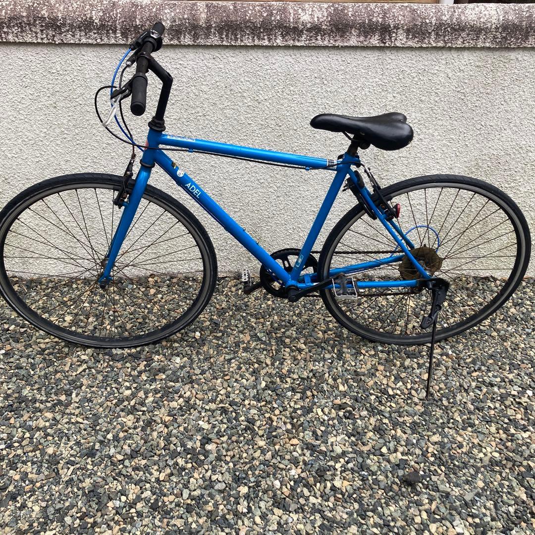 引取り限定　福岡　クロスバイク　700cc 27インチ　鮮やかなブルー　通勤通学