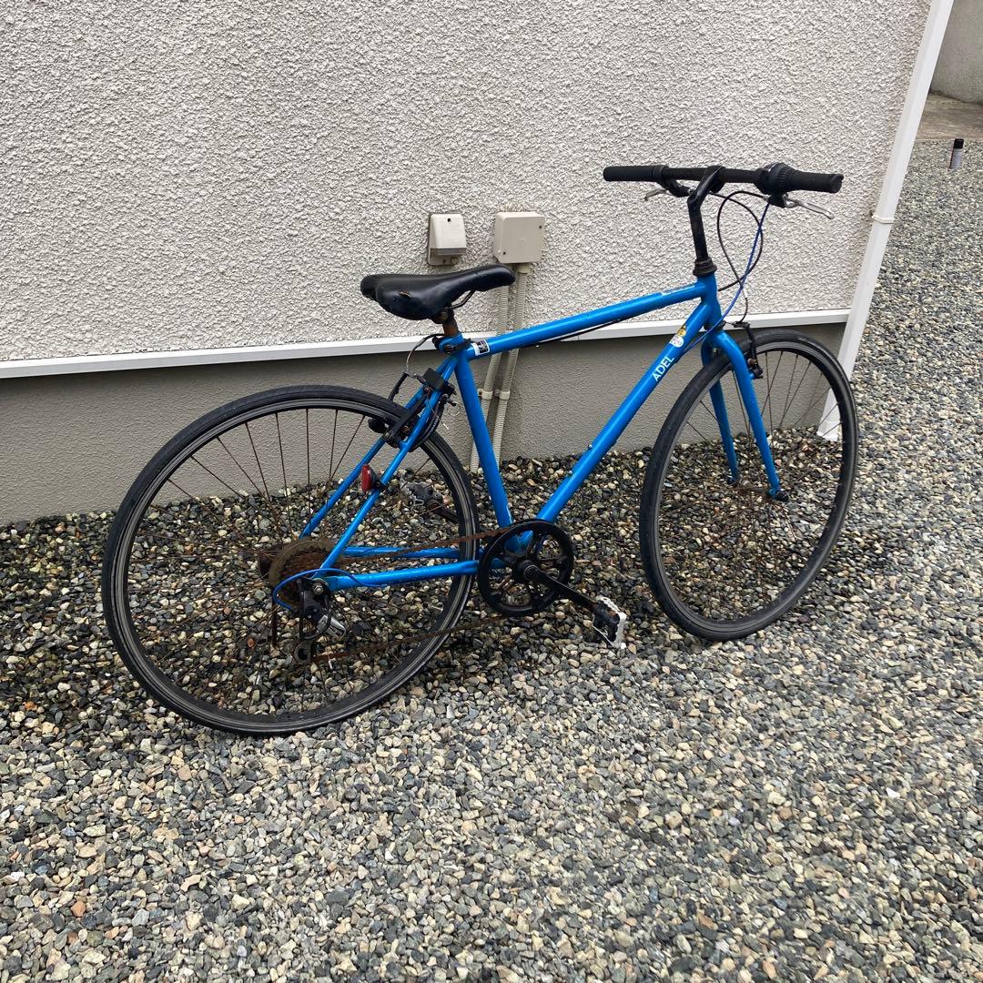 引取り限定　福岡　クロスバイク　700cc 27インチ　鮮やかなブルー　通勤通学