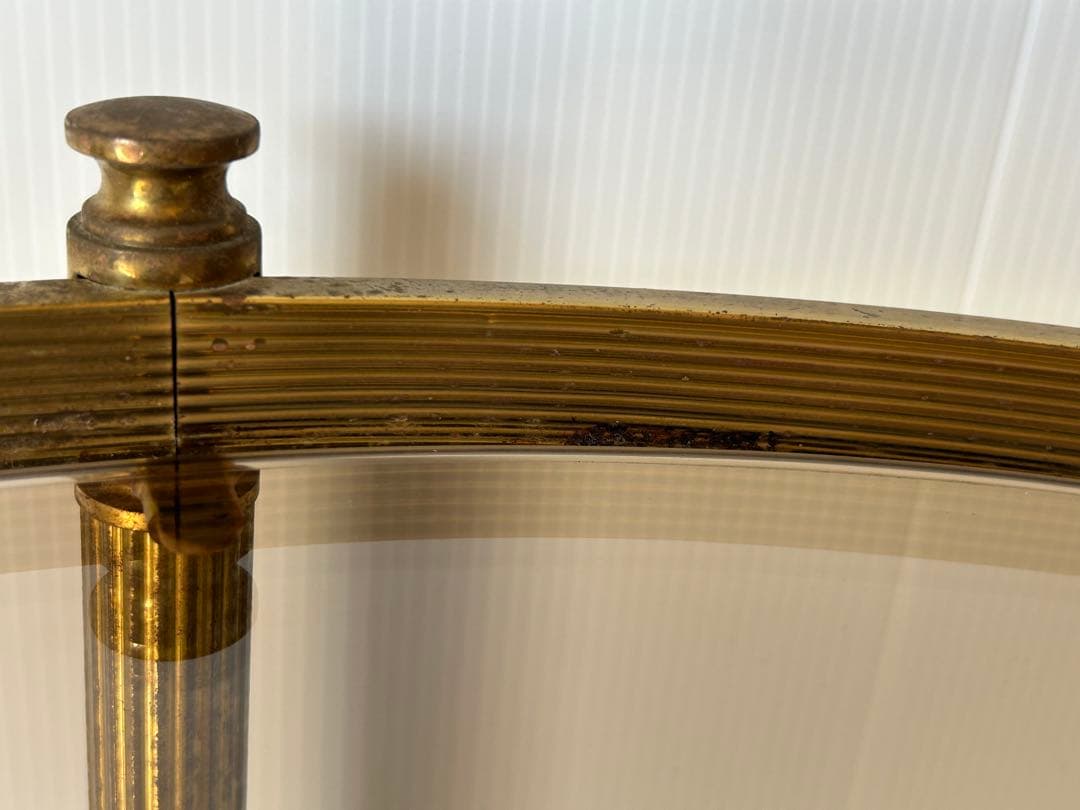 ヴィンテージ　ガラスサイドテーブル　レトロモダンクラシック　ワゴン　アンティーク