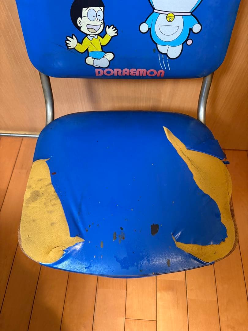 昭和レトロ ドラえもん 学習椅子 回転椅子 当時物 くろがね工作所製 難あり