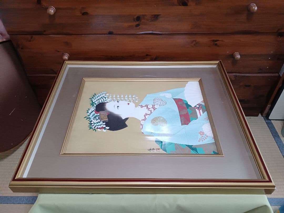 ◆加藤晨明　「舞妓」　手摺木版画　限定200部　彫師：文寿礼二　摺師：松永安生◆