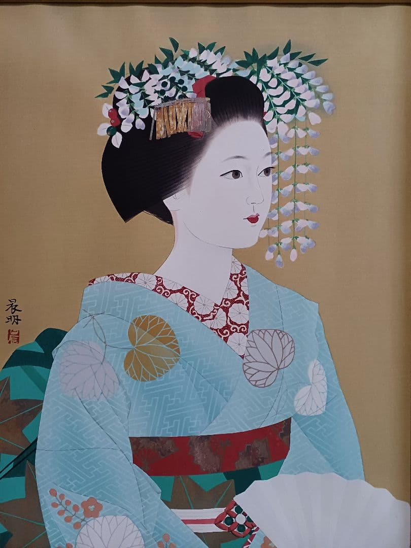 ◆加藤晨明　「舞妓」　手摺木版画　限定200部　彫師：文寿礼二　摺師：松永安生◆