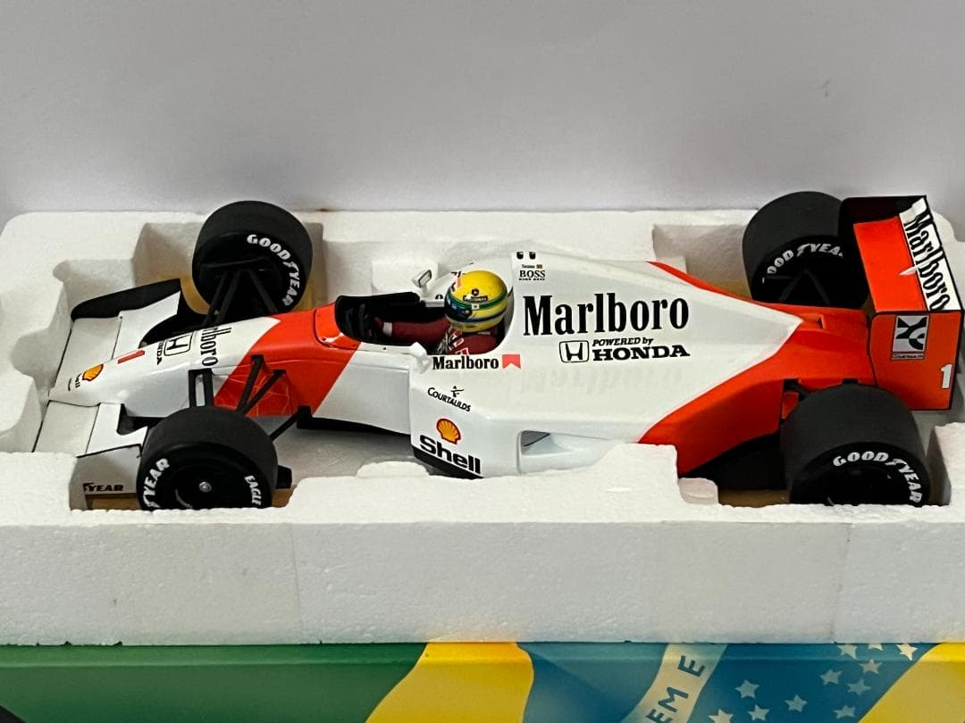 ミニチャンプス 1/18 McLaren Honda MP4/7 A.セナ 箱付