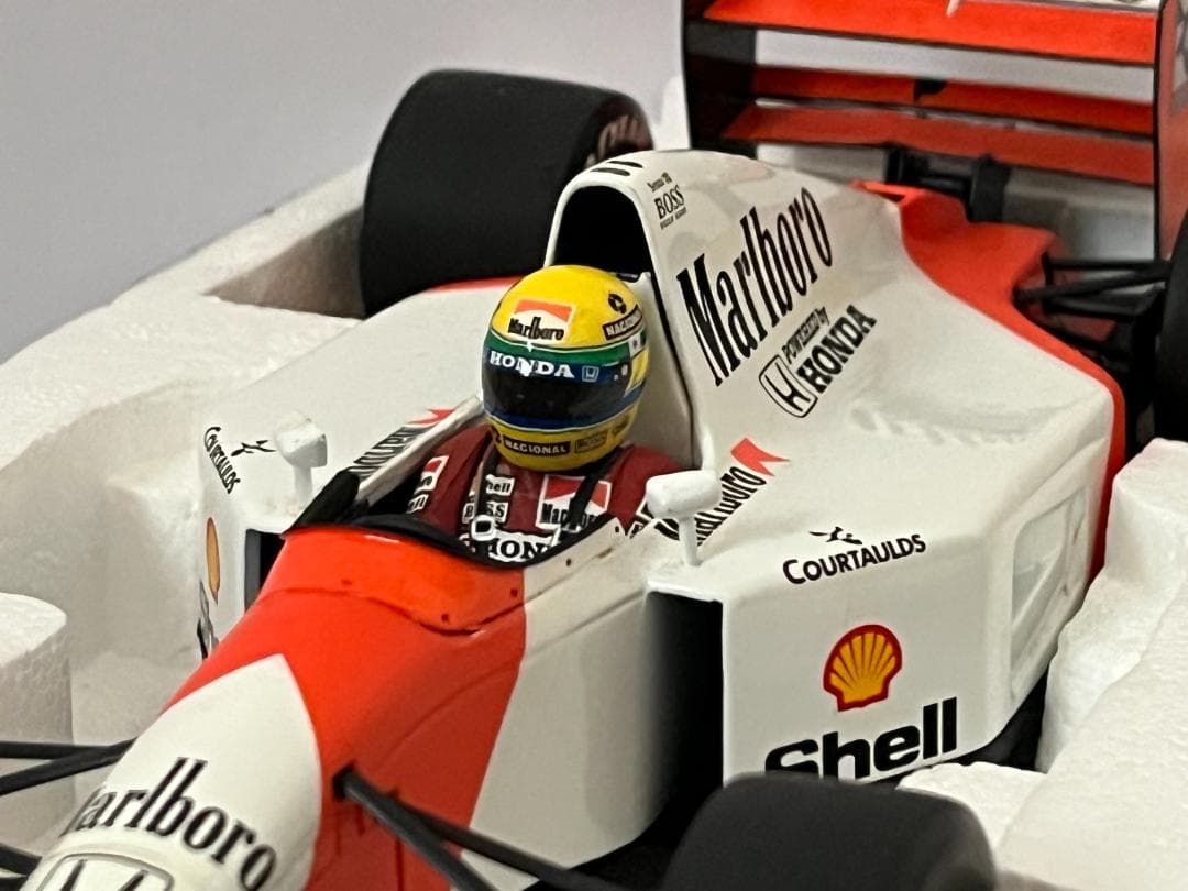 ミニチャンプス 1/18 McLaren Honda MP4/7 A.セナ 箱付