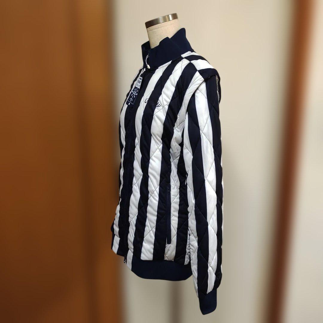 キャロウェイゴルフ　中綿ダウン　ベスト　ストライプ　白　紺　新品