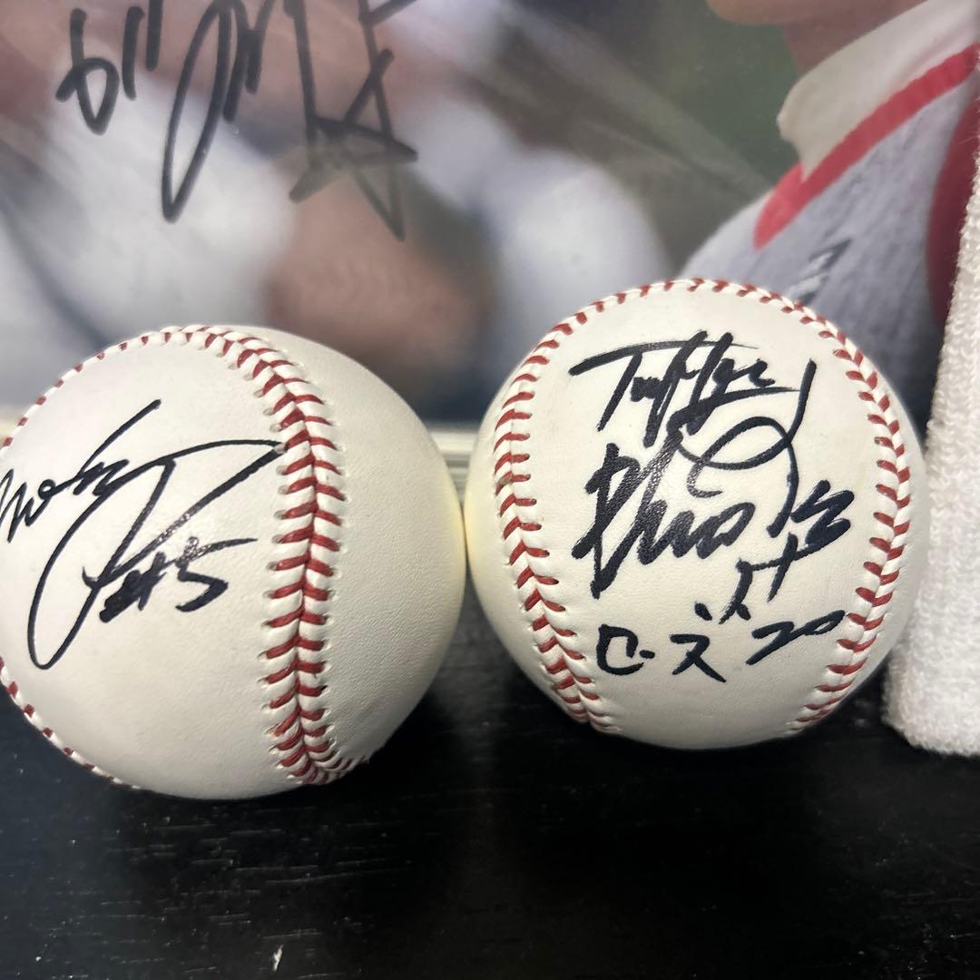 近鉄バッファローズOB中村紀洋、タフィーローズ直筆サインボール