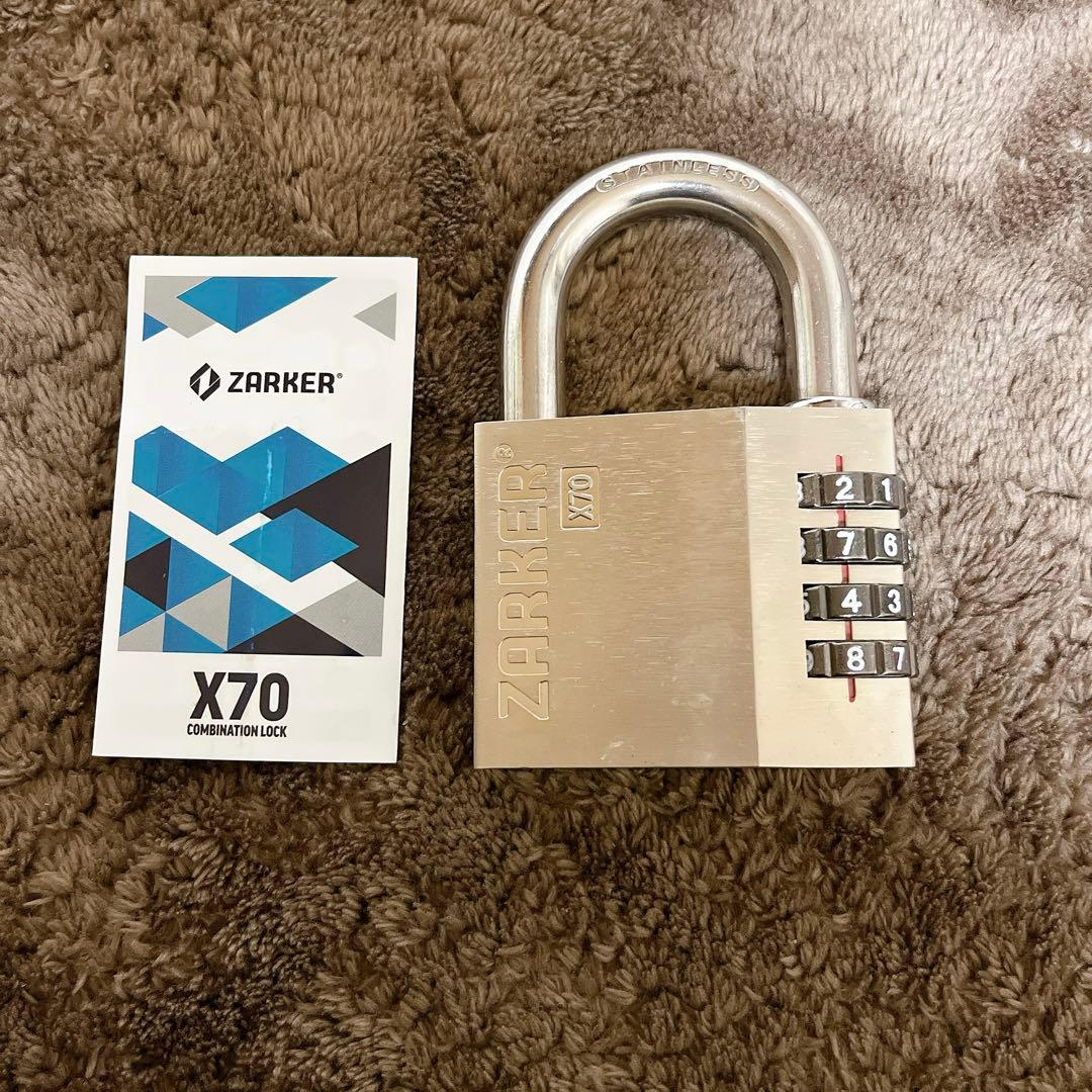 Zarker X70 南京錠 4桁野外ダイヤル式ロック 体育館 スポーツ 学校