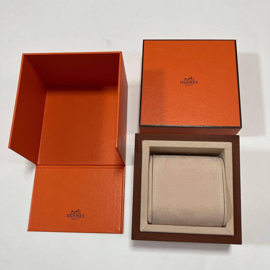 美品　エルメス　時計ケース　空箱　木製