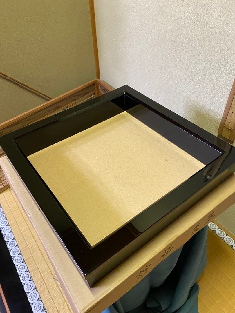 茶道具/炉縁　眞塗