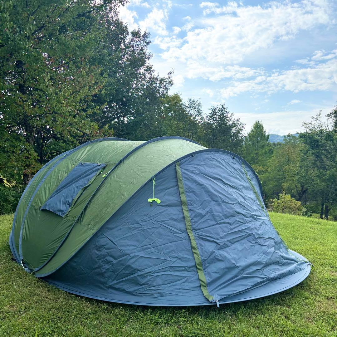 【美品】ayamaya ポップアップテント 4人〜6人用 カーキ ドーム型テント
